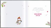 Penguin and Present For Very Special Grand Daughter Christmas Card